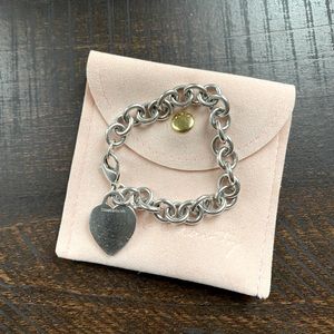 Tiffany & Co. Heart Charm Bracelet Sterling Silver